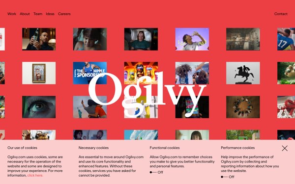 Homepage of Ogilvy