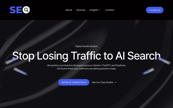 Homepage of SEO Web Asia